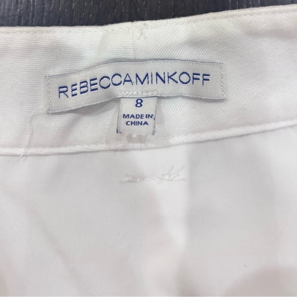 White Denim Distressed Skirt Size 8 Rebecca Minkoff - Picture 9 of 11